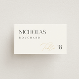 "Overlay" - Place Cards in Silk by Kelly Schmidt - Front with Free Guest Printing