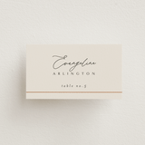 "Encircled Love" - Place Cards in Taupe by Kelly Schmidt - Front with Free Guest Printing
