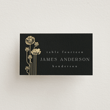 "Nouveau flowers" - Place Cards in Onyx by Ana de Sousa - Front