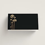 "Nouveau flowers" - Place Cards in Onyx by Ana de Sousa - Blank Front