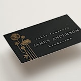 "Nouveau flowers" - Place Cards in Navy by Ana de Sousa - Detail