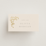 "Everly" - Place Cards in Latte by Kristie Kern - Front with Free Guest Printing