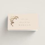 "Everly" - Place Cards in Latte by Kristie Kern - Folded with Free Guest Printing