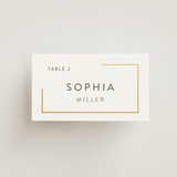"Balanced" - Place Cards in Milk White by Robin Ott - Front with Free Guest Printing