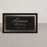 "Formal" - Place Cards in Onyx by Jessica Williams - Front with Free Guest Printing