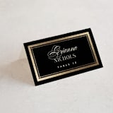 "Formal" - Place Cards in Onyx by Jessica Williams - Folded with Free Guest Printing