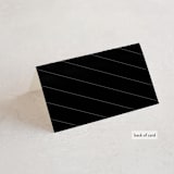 "Formal" - Place Cards in Onyx by Jessica Williams - Folded Back of Card