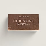"Woodland Hills" - Place Cards in Copper by Eric Clegg - Folded with Free Guest Printing