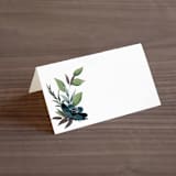 "Soft Greenery" - Place Cards in Twilight by Susan Moyal - Blank front