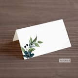"Soft Greenery" - Place Cards in Twilight by Susan Moyal - Folded Back of Card