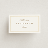 "Chic Monogram" - Place Cards in Porcelain by Mansi Verma - Front with Free Guest Printing