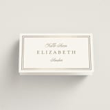 "Chic Monogram" - Place Cards in Porcelain by Mansi Verma - Folded with Free Guest Printing