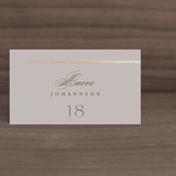 "Henley" - Place Cards in Quartz by Kristie Kern - Front with Free Guest Printing