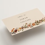 "Monogrammed Floral" - Place Cards in Harvest by Susan Moyal - Detail