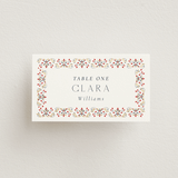 "Islamic Arch" - Place Cards in Scarlet by Sabrin Deirani - Front with Free Guest Printing