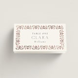 "Islamic Arch" - Place Cards in Scarlet by Sabrin Deirani - Folded with Free Guest Printing