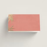 "Birds of Paradise" - Place Cards in Coral by Julie Hebert - Blank front