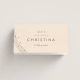 "Stefana" - Place Cards in Linen by Maria Hilas-Louie - Folded with Free Guest Printing