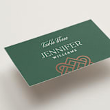 "Celtic Love Knot" - Place Cards in Clover by Kerry Doyle - Detail