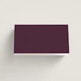 "Arunima" - Place Cards in Plum by Randi Cirelli - Folded Back of Card