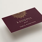 "Arunima" - Place Cards in Plum by Randi Cirelli - Detail