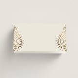 "Henna Stamp" - Place Cards in Champagne by Oma N. Ramkhelawan - Blank front