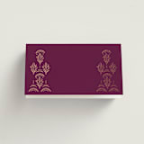 "Zardozi" - Place Cards in Amethyst by Mansi Verma - Blank front