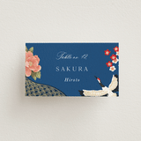 "kimono" - Place Cards in Ocean by Elly - Front with Free Guest Printing