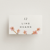 "Love Blossom" - Place Cards in Blush by Petra Kern - Front with Free Guest Printing