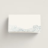 "waves" - Place Cards in Aqua by Jessie Steury - Blank front