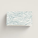 "waves" - Place Cards in Aqua by Jessie Steury - Folded Back of Card
