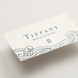 "waves" - Place Cards in Aqua by Jessie Steury - Detail