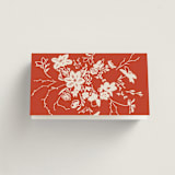 "Abstract Flora" - Place Cards in Lava by Stellax Creative - Folded Back of Card