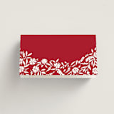 "Garden Vines" - Place Cards in Ruby by Yaling Hou Suzuki - Folded Back of Card