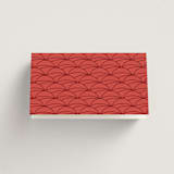 "Fiery" - Place Cards in Ruby by Ghia Designs - Folded Back of Card