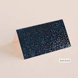 "Cosmos" - Place Cards in Midnight by Hooray Creative - Folded Back of Card