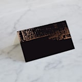 "Dazzling" - Place Cards in Noir by Phrosné Barwood - Blank front