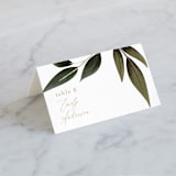 "Cascading Vine" - Place Cards in Ivory by Susan Moyal - Folded with Free Guest Printing