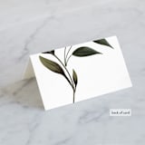 "Cascading Vine" - Place Cards in Ivory by Susan Moyal - Folded Back of Card
