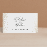 "Glitz & Glam" - Place Cards in Cotton by Jennifer Postorino - Front with Free Guest Printing