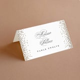 "Glitz & Glam" - Place Cards in Cotton by Jennifer Postorino - Folded with Free Guest Printing