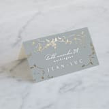 "love drops" - Place Cards in Pale by Phrosné Barwood - Folded with Free Guest Printing