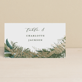 "Fresh Vines" - Place Cards in Fern by Susan Moyal - Front with Free Guest Printing
