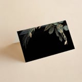 "Shades of Green" - Place Cards in Midnight by Susan Moyal - Blank front
