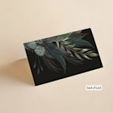 "Shades of Green" - Place Cards in Midnight by Susan Moyal - Folded Back of Card