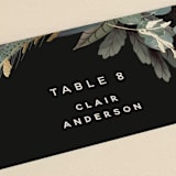 "Shades of Green" - Place Cards in Midnight by Susan Moyal - Detail