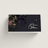 "Vintage Rose Garden" - Place Cards in Midnight by Grace Kreinbrink - Folded with Free Guest Printing