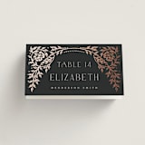 "Gilded nouveau frame" - Place Cards in Onyx by Ana de Sousa - Folded with Free Guest Printing