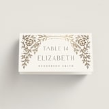 "Gilded nouveau frame" - Place Cards in Ivory by Ana de Sousa - Folded with Free Guest Printing