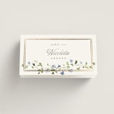 "Flowering Vine" - Place Cards in Bluebell by Everett Paper Goods - Folded with Free Guest Printing